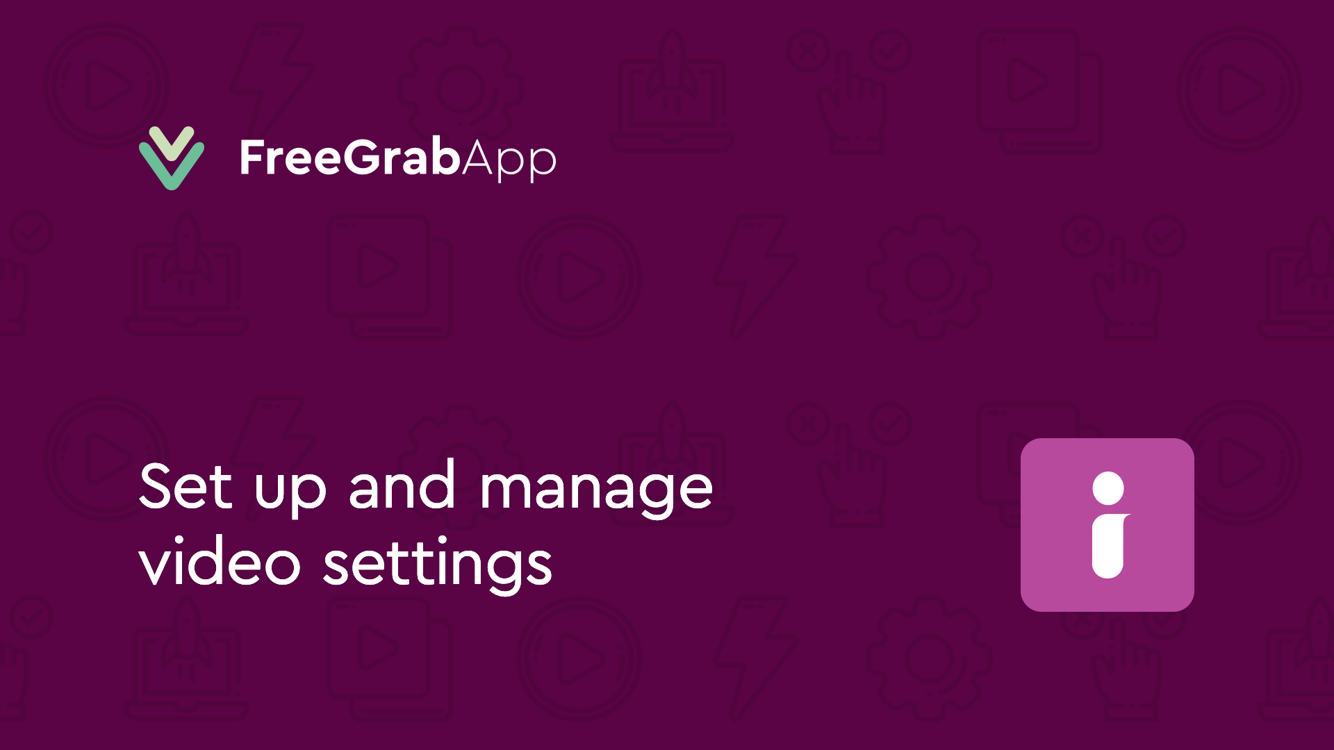 Free Instagram Download – Set up and manage video settings